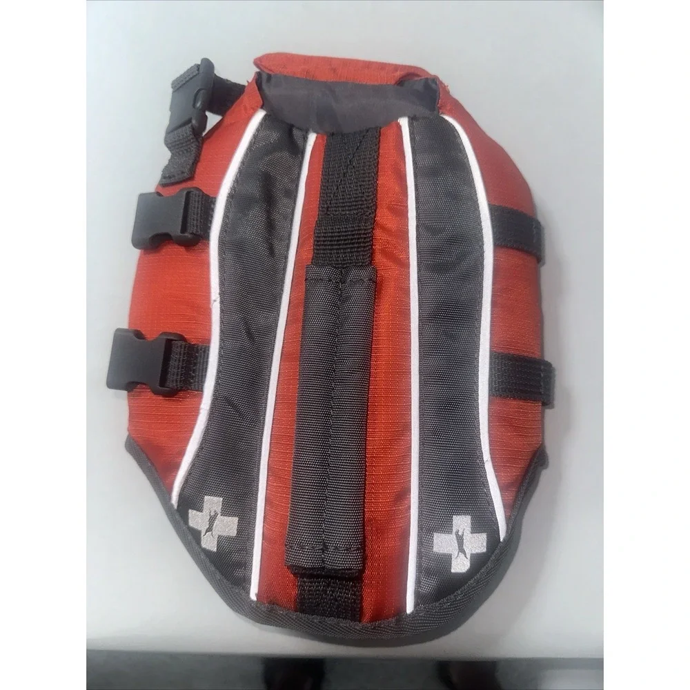 Top Paw Dog Life Jacket Vest with Rescue Handle Size S/M Orange and Gray New